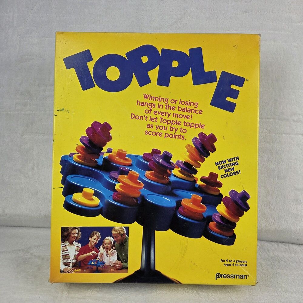 Vintage 1999 Topple Pressman Balancing Game Complete